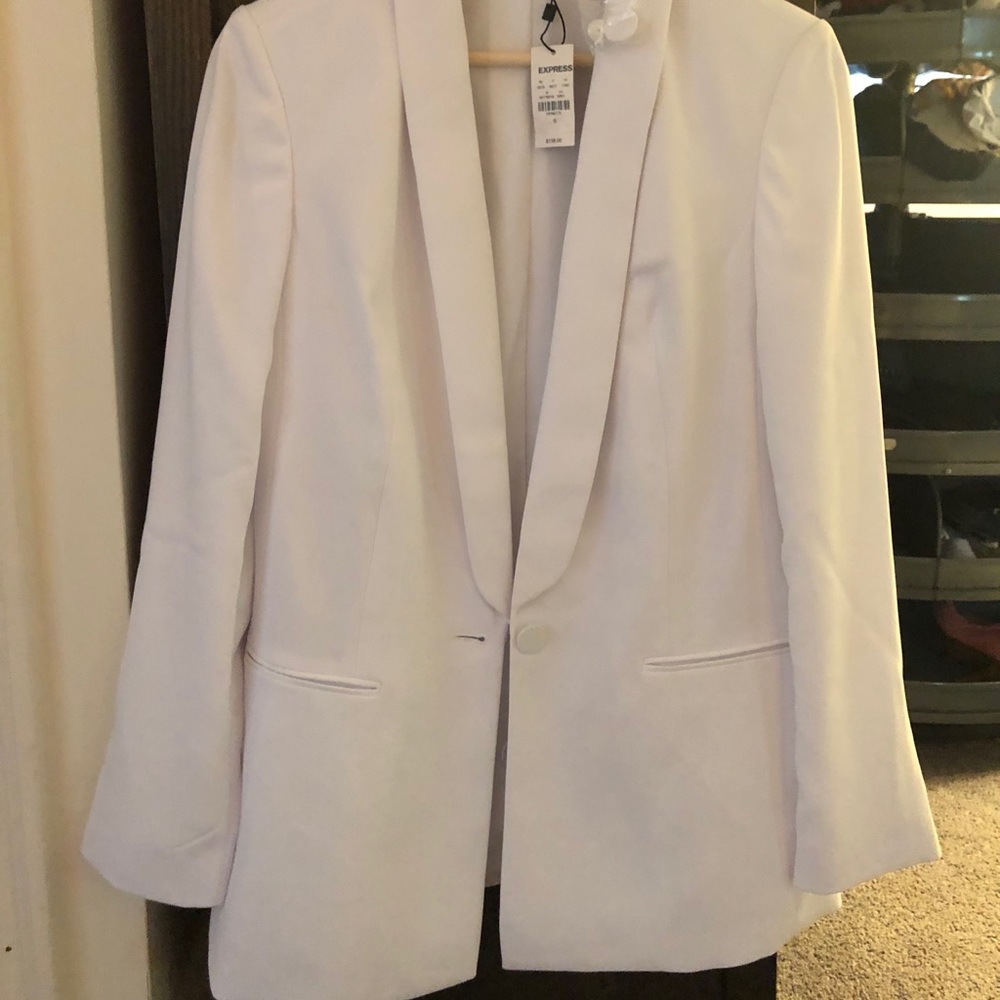 NWT White Express Boyfriend Blazer